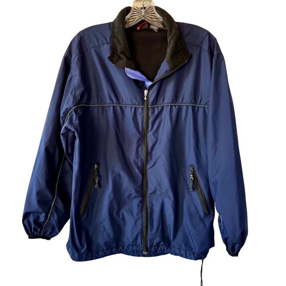 Prospirit Mens Blue Full-Zip Windbreaker Jacket Small Lightweight